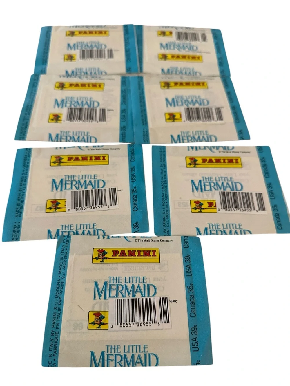 7 New Disney The Little Mermaid Panini Sealed Packs
